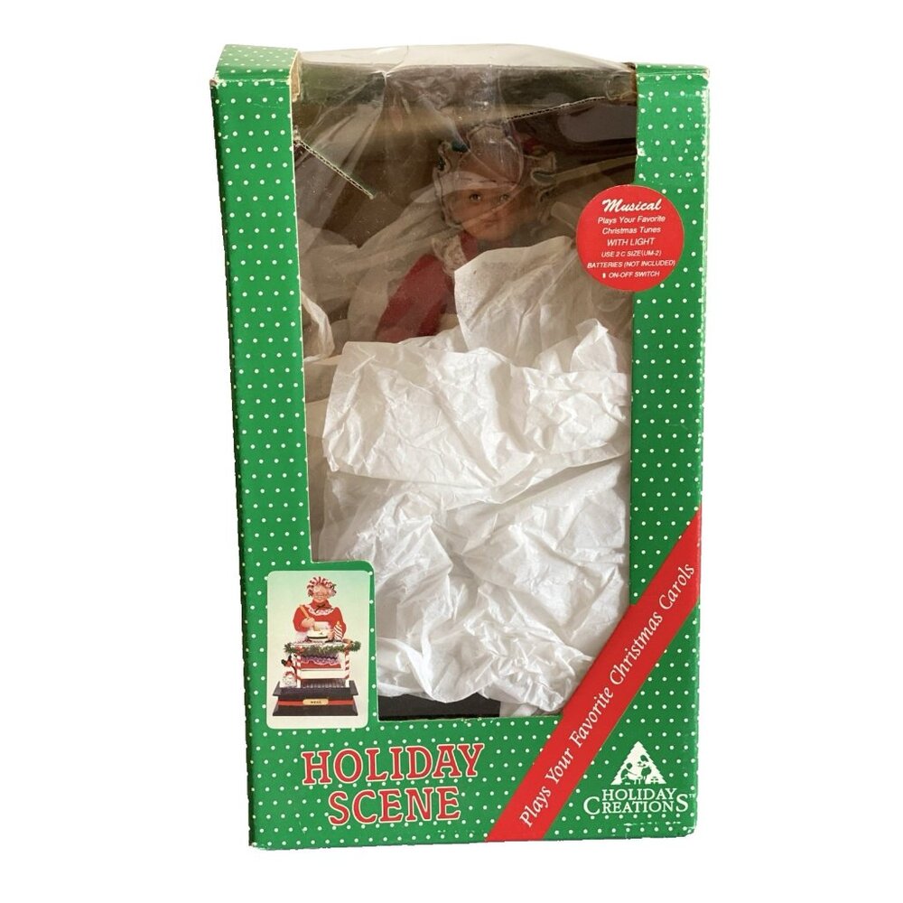 Vintage 1993 Musical Light-Up Mrs. Claus Noel Holiday Decor - Picture 14 of 14